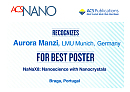 Aurora Manzi: Best Poster Prize at NaNaX8: Nanoscience with Nanocrystals